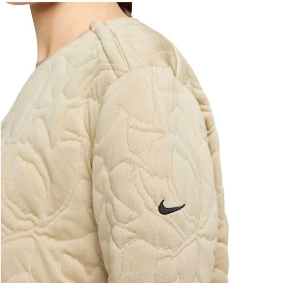 Nike Dri-Fit Golf "The League" Tan Quilted Sweatshirt w Pockets & Zip Neck NEW - Picture 4 of 16